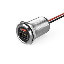[USB-AC-690814] Double USB socket (Type A + Type C) 12-28V / 45W - with 50 cm cable
