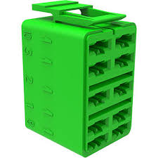 [VC2-04] Carling Terminal Connector / 10 Terminal Base - Color: green