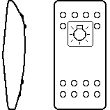 [VVA9CMC-100] Contura II rocker - Master light switch