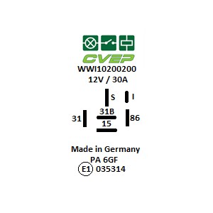 [WWI1230C1.5.4] Wish-Wash-Intervallrelay 12V/10A 5sec./4sec. - bracket optional