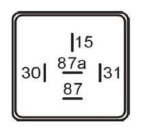 [ZR1220A0.12ABx] Timer Relay 12V 20A - 12min. switch-off delay - rear window heating