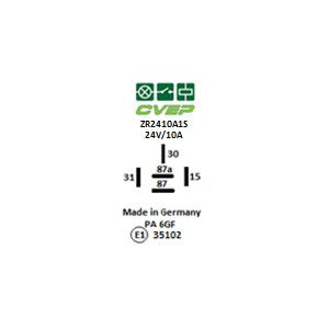 [ZR2410A1.1] Zeitrelais Typ A 24V 10A - Abfallverzögert - Lasche: optional - Zeitbereich: 1sec.