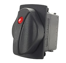 [RV61B2E888C-K4C] Carling switch ON-ON-ON - TV series - 24V - LED 1/2/3 white independent - Lens clear - Button black - Double seal